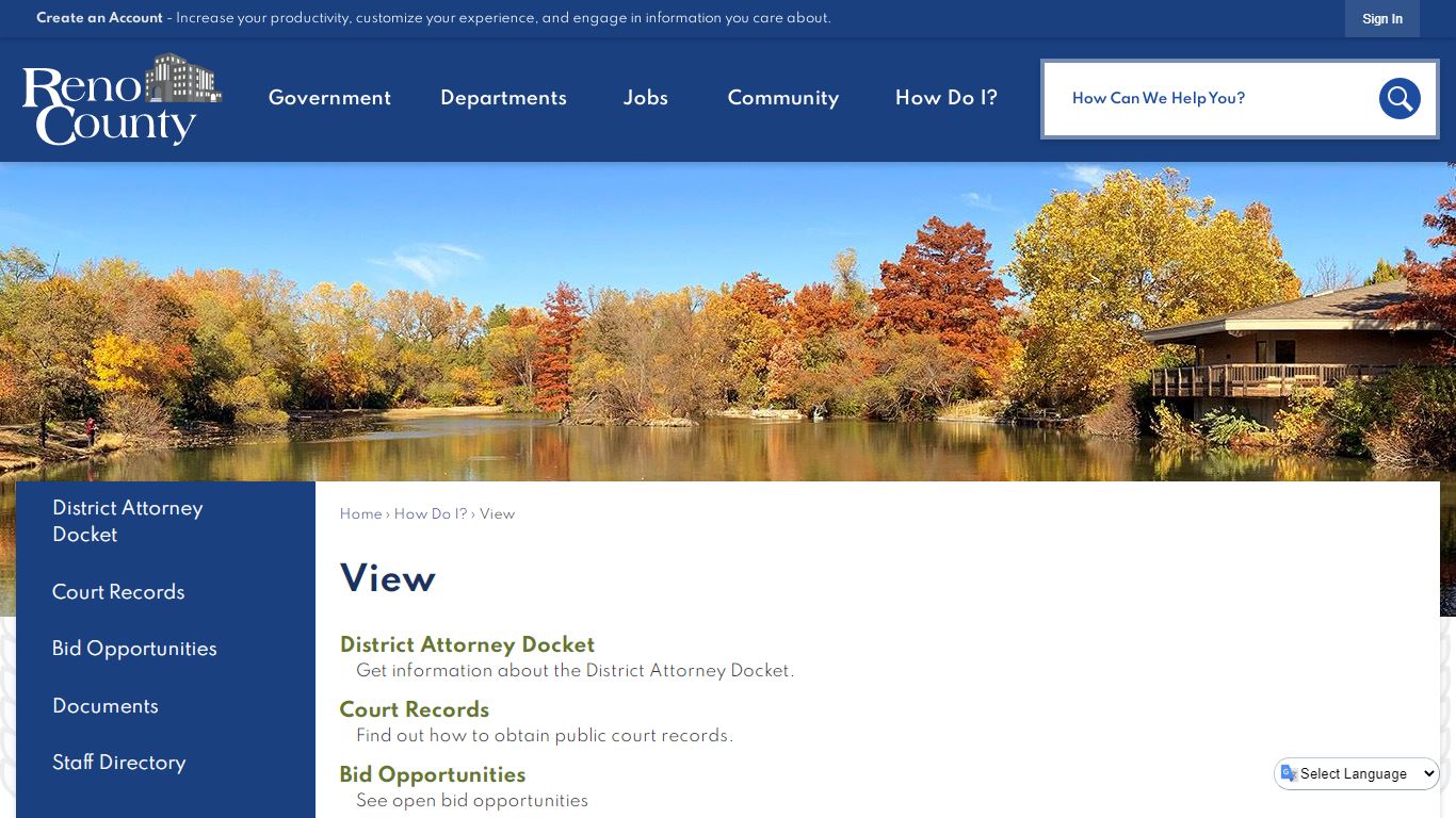 View | Reno County, KS - Official Website